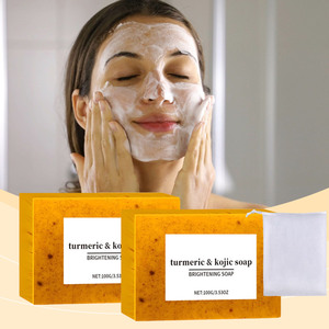 Lemon Turmeric <b>Kojic</b> Acid Brightening Glow <b>Soap</b> Handmade Solid Face <b>Soap</b> Bar Dark Spot Acne Remover Deep Cleansing Handmade <b>Soap</b> - Product Image 6