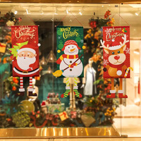 Vente chaude Noël Creative Bonhomme De Neige Père Noël Drapeaux Suspendus Décoration Props Maison Atmosphère Ornements