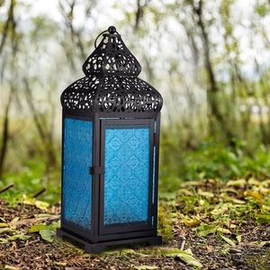 Hot Sale Handmade Metal & Colored Glass <b>Moroccan</b> Style Lantern Restaurant Wedding Home <b>Decoration</b> - Product Image 3