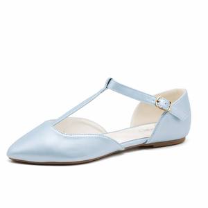 Scarpe Basse da Donna con Logo Personalizzato OEM, Punta Affusolata, Taglio D'Orsay, Cinturino a T, Fibbia Regolabile alla Caviglia, Ballerine Casual Eleganti - Product Image 1