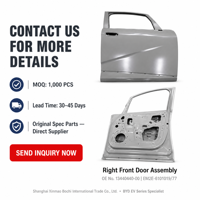 Nouvel ensemble de porte avant droite de remplacement pour BYD Dolphin 2025 Honor LHD OE 13440440-00 EM2E-6101019/77 Haute Qualité