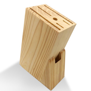 Porte-couteaux en bois, capacité 7 pièces, écologique, bloc de rangement pour ustensiles de cuisine - Product Image 5