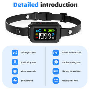 Personalizado al aire libre GPS inalámbrico mascota perro valla portátil recargable choque entrenamiento Collar IPX7 impermeable perro sistema de contención - Product Image 2
