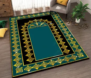 Alfombra de terciopelo de diferentes diseños para rezar, tapete de oración musulmana, para oración islámica, ajadah