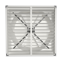 Ventilateur d'extraction axial en fibre de verre pour hangar à vaches, cuisine, atelier avec alimentation 110V-415V et fixation murale/fenêtre