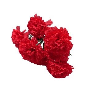 Ramos de Claveles Artificiales de Colores Mezclados, Flores de Seda para Decoración de Bodas, Arreglos Florales Ligeros de Plástico - Product Image 5