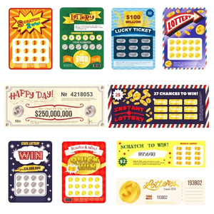 Billets de loterie à gratter à haute sécurité avec numéros gagnants et dates variables - Product Image 4