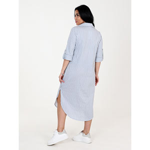 Robe décontractée en jersey 100 % coton pour femme avec boutons, respirante, longueur genou, tailles 46-60, approvisionnement ODM, du XS au 5XL - Product Image 3