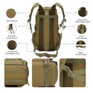 <span class=keywords><strong>Mochila</strong></span> Táctica LP LUPU TACTICAL de Moda, Impermeable, 50L, Oxford, con Sistema MOLLE para Senderismo y Camping - Product Image 3
