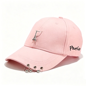 Gorra de Béisbol con Cadena y Pin Góticos, Gorro de Protección Solar con Anillos Metálicos para Hombres y Mujeres - Product Image 4