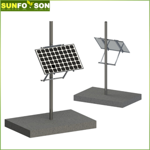 Bảng điều khiển năng lượng mặt trời hệ thống khung gắn cực đơn cho các ứng dụng ngoài lưới thép hình ống - Product Image 3