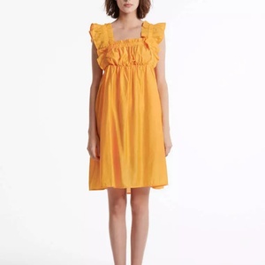 ชุดเดรสแฟชั่นผู้หญิงปี 2025 แขนระบาย ดีไซน์หรูหรา ความยาวปานกลาง สไตล์ลำลอง คอเหลี่ยม แขนระบาย แต่งระบายชายกระโปรง เหมาะสำหรับใส่ไปชายหาด - Product Image 2