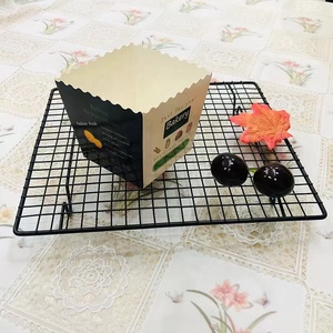 factory supply customized in stock take away baking packaging boxes with clear bags for baked goods bread dessert cake packing
