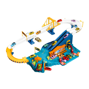 Hot Nhựa Đường Sắt Xe Phiêu Lưu Kết Hợp Câu Đố Đồ Chơi Cho Trẻ Em Kid Của Khủng Long Qua Đường Núi Bãi Đậu Xe Xây Dựng <span class=keywords><strong>Train</strong></span> Đồ Chơi - Product Image 6