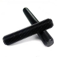 Black Finish Carbon Steel Full Thread Zinc Plated Grade 8 1" 3/8" Coarse 48" Long DIN Standard Metric JR Brand Customizable