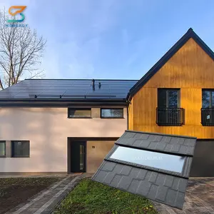 Produk Baru Fotovoltaik Surya Ubin Atap Aluminium Seng Baja Panel Ringan Dilapisi Batu Ubin Atap