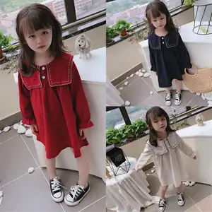 ファッションキッズドレスプリンセス秋春子供服ドレスオーガニックコットンカジュアルラブリーベビーガールズドレス