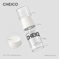 Emballage cosmétique personnalisé en PETG, flacon cylindrique à pompe sans air en plastique, sérum, lotion, huile essentielle, 30 ml, 50 ml, 100 ml, écran
