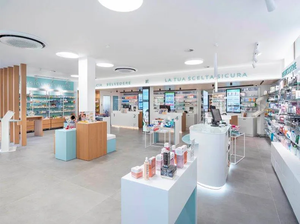 Porte-produits de <span class=keywords><strong>pharmacie</strong></span> Gondole <span class=keywords><strong>ronde</strong></span> en bois Vitrines de vente au détail de médicaments - Product Image 4