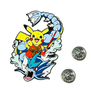 Insigne en métal personnalisé Pok Mon Linkage Pikachu Gyarados Épinglette en émail dur - Product Image 4