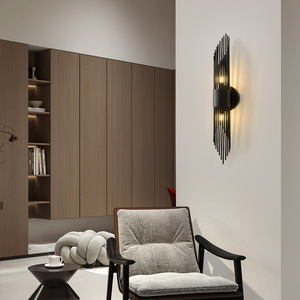 Lámpara de Pared Minimalista de Lujo Posmoderna Totalmente en Cobre para Sala de Estar, Dormitorio, Pasillo, Sofá, Fondo de TV, con Estilo - Product Image 3