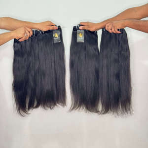 Fournisseurs de cheveux vierges du Cambodge, tissages de cheveux indiens bruts du Temple, mèches de cheveux humains naturels vietnamiens bouclés et lisses - Product Image 1