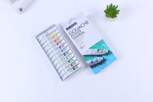 Ensemble de peinture <span class=keywords><strong>gouache</strong></span> en tube d'aluminium non toxique, couleurs riches et vives, vente en gros pour étudiants, artistes, peinture DIY, fournitures artistiques - Product Image 6