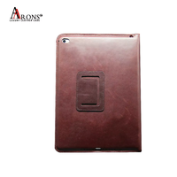 Étui de protection pour tablette en cuir de vache véritable Aarons, avec fonction support, design personnalisé, doublure premium et gravure gratuite