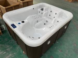 Lazy Layer Jacuzzier Whirlpool Acrílico Inflable Hot Tube Outdoor Rectangle Spa Tub 3 Person Outdoor Jacuzzier Pool Swim - Product Image 4