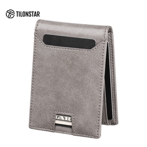 TILONSTAR TVW102 Men's Vertical Pocket Slim <b>Wallet</b> Minimalist Business <b>RFID</b> <b>Blocking</b> Leather ID Card Holders - Product Image 3