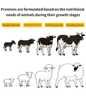 Suplemen untuk sapi ternak domba vitamin domba penggemuk kambing suplemen ternak 5% Premix Mineral ternak