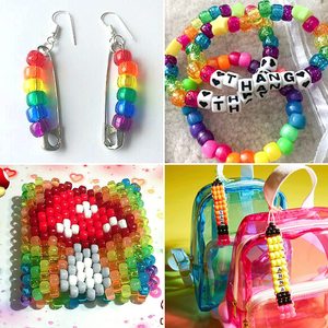 Perles miniatures en acrylique rondes, 2880 pièces, pour la fabrication de bijoux DIY pour enfants, ensemble de couleurs arc-en-ciel - Product Image 3