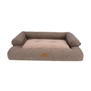 LS peppy friends 2023 nouveau design canapé de luxe en mousse pour chien canapé pour animaux de compagnie sherpa canapé lit pour chien