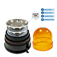 Nouvelle lampe de signalisation LED ambre SG 24W, indice de protection IP67, 12V, clignotante et rotative, pour véhicules lourds