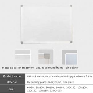 Pizarra blanca magnética de oficina escolar personalizada de alta calidad 8X12 48X96 pulgadas montada en la pared borrado en seco aluminio bonito tablero de vidrio precio - Product Image 2