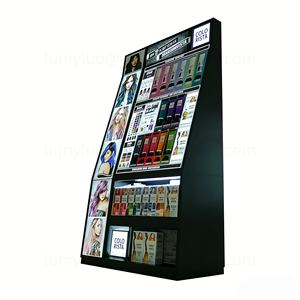 Exhibidores de Productos Capilares Profesionales con Luces LED, Muebles Metálicos para Salón de Belleza, Estante para Productos Capilares, Venta al por Mayor y Menor - Product Image 6