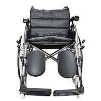 Fauteuil roulant élargi à charge élevée dossier pliable fauteuil roulant manuel en acier pour patients hospitalisés à bas prix