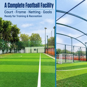 Ensemble complet <span class=keywords><strong>de</strong></span> <span class=keywords><strong>cage</strong></span> <span class=keywords><strong>de</strong></span> football avec buts, gazon artificiel, filets et éclairage pour l'extérieur, à vendre - Product Image 1