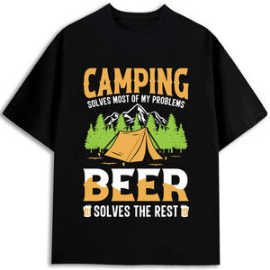 Camiseta de Cerveza para Hombre, 180 g/m², 100% Algodón, Cuello Redondo, Manga Corta, Impresión Serigrafiada, Ecológica, Hecha en EE. UU. - Product Image 1