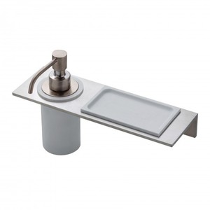 Treemme 5mm Manual Hand Soap Dispenser with <b>Modern</b> Shelf ABS Plastic <b>Liquid</b> Soap Dispenser for Hotel and Kitchen Use - Product Image 1