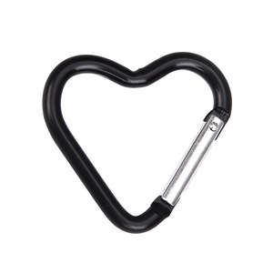 Mini hình trái tim nhôm Carabiner khóa mùa xuân Snap Keychain Clip bán buôn nhôm hình trái tim Carabiner cho ke chuỗi - Product Image 2