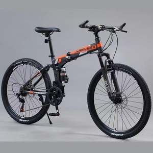Venta al por mayor 24 26 pulgadas 21 24 27 velocidades acero bicicletas de montaña plegable Pedal suspensión horquilla absorción impactante <span class=keywords><strong>bicicleta</strong></span> de carretera - Product Image 2