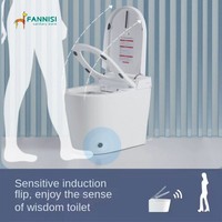 Nouvelle toilette monobloc en céramique avec siphon, cuvette allongée, bidet à capteur intelligent pour la maison