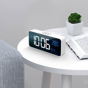 นาฬิกาปลุกอัจฉริยะ LED จากผู้ผลิตโดยตรง พร้อมบลูทูธเล่นเพลง ตั้งเวลาเลื่อนปลุก จอแสดงผลดิจิตอลทันสมัย ควอตซ์ USB นาฬิกาอิเล็กทรอนิกส์ตั้งโต๊ะ - Product Image 6