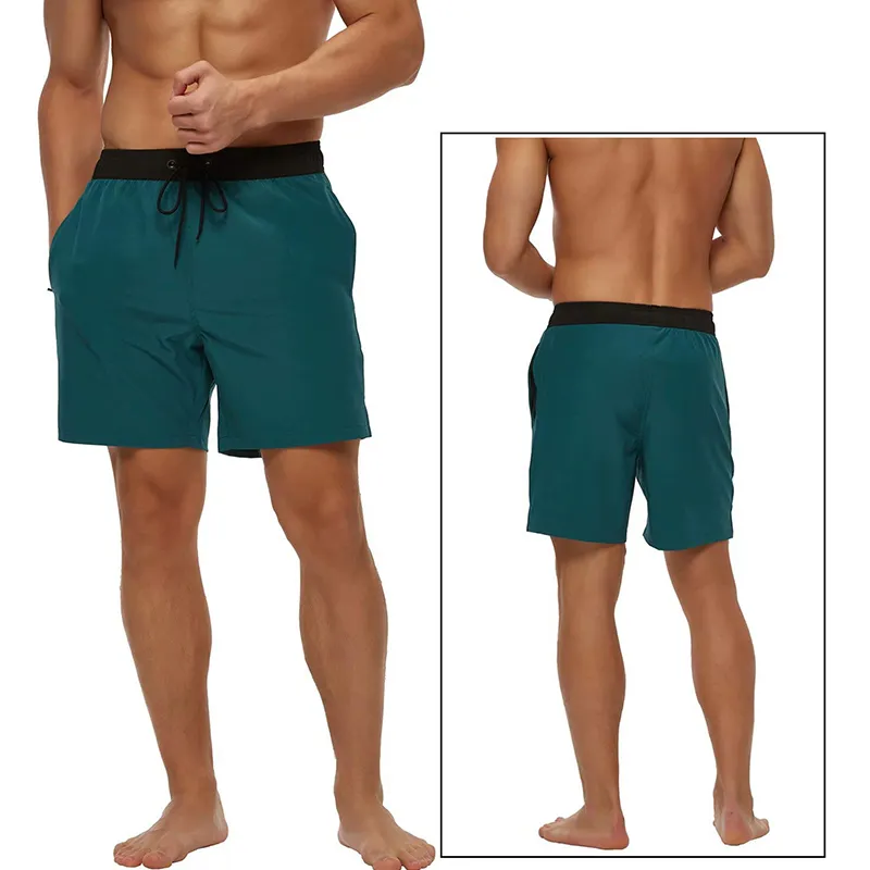 ブルネイホリデークイックドライピュアブルービーチウェアスイミングショーツ男性用水泳パンツ水着男性