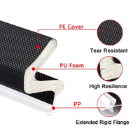 Bande d'étanchéité en mousse PU en forme de V découpée sur mesure pour portes en bois, haute qualité, 9x10mm, matériau PE/PVC/PU
