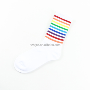Chaussettes de Skateboard pour Adultes en Coton, Rayures Arc-en-ciel, Tricotées, Respirantes, Décontractées, pour le Quotidien, Gay, <span class=keywords><strong>LGBT</strong></span> - Product Image 6