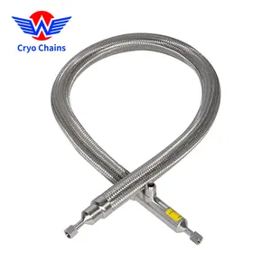 Industrial Liquid Nitrogen Hose Cryo Vacuum Jacketed Cryogenic Hose For IQF Tunnel Freezer