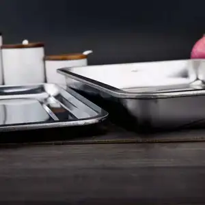 High Grade Luxury Multifunction Home Use Stainless Steel Premium High Food Dinner Tray