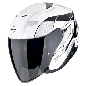 Casco Scorpion Jet Exo-Z1 Bianco Nero XL in Fibra Ultra TCT per Moto - Product Image 1